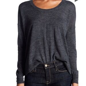 Madewell Black Long Sleeve Merino Wool Top Size XS